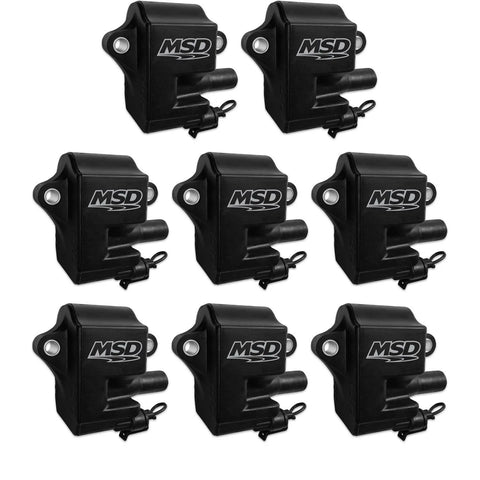 MSD Ignition Coil - Pro Power Series - GM LS1/LS6 Engines - Black - 8-Pack — fits Chevrolet Camaro Gen 4