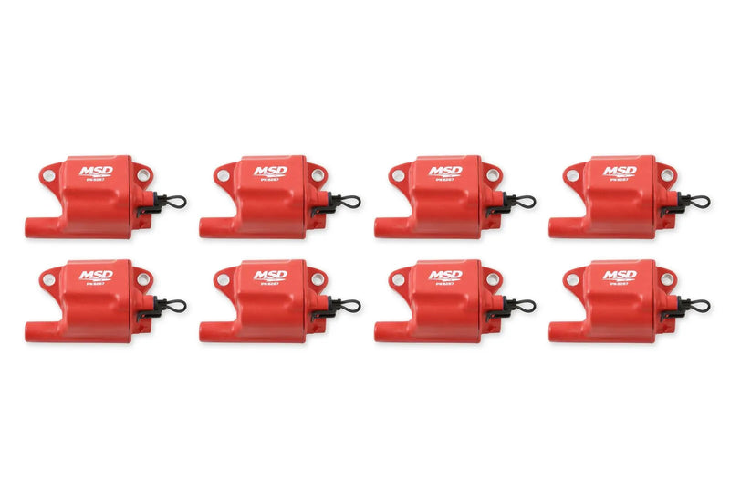MSD Ignition Coil - Pro Power Series - GM LS2/LS7 Engines - Red - 8-Pack — fits Chevrolet Suburban 1500