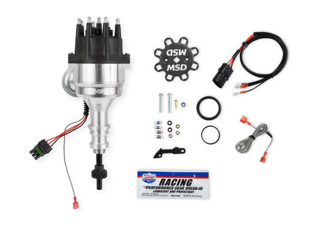 MSD Distributor, Ford 289/302, Ready-to-Run, Black Cap, Steel Gear