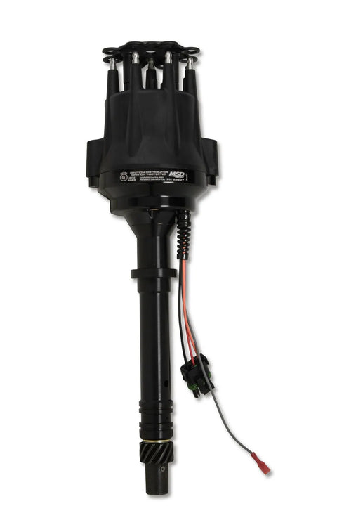 MSD Chevy V8 Marine Ready-to-Run Distributor- Black Ready-to-run distributors include a built-in ignition module. No Ignition control required