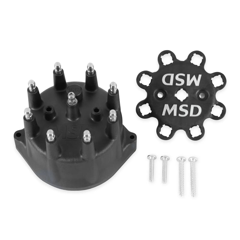 MSD Black Distributor Cap for PN 8570, 8545, 8546 Small Diameter Distributor Cap