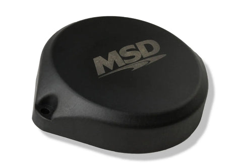MSD COP Blank Cap For Dual Sync Distributors, Black Blank Cap for Pro-Billet Hall Effect Dual Sync Distributors.