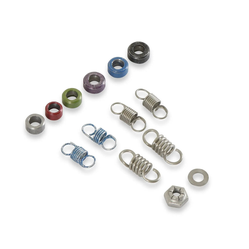 MSD Bushing & Spring Set, Distributor The kit contains an assort­ment of springs and advance limit bushings.