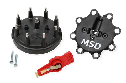MSD Black, Distributor Cap/Rotor Kit, /Ford V8 TFI Black Distributor Cap / Cap and Rotor Kit.
