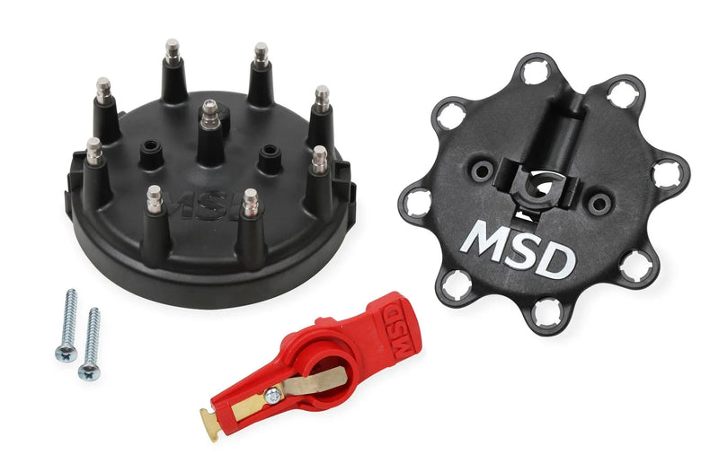 MSD Black, Distributor Cap/Rotor Kit, /Ford V8 TFI Black Distributor Cap / Cap and Rotor Kit.