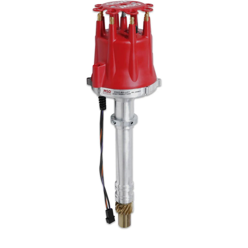 MSD Chevy V8 Pro-Billet Distributor Locked-out from the factory. Must be used with an 6, 7 or 8-series ignition.