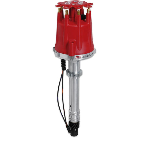 MSD Chevy V8 w/Slip Collar Distributor For taller blocks or decked heads. Must be used with an 6, 7 or 8-series ign...