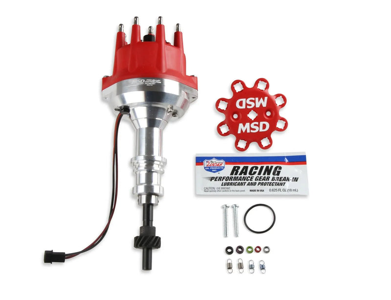 MSD Distributor Ford 289-302, Billet, Small Cap, Steel Gear — fits Ford Explorer Un UP Uq