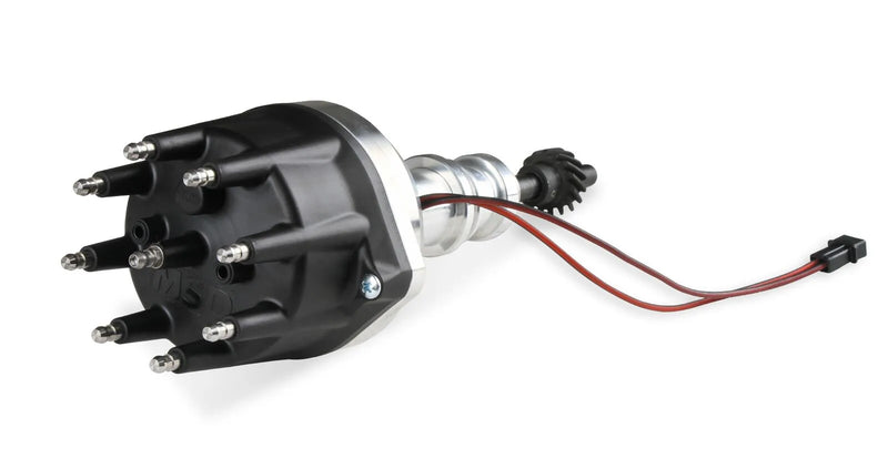 MSD Distributor Ford 289-302, Pro Billet, Small Black Cap, Steel Gear — fits Ford Explorer Un UP Uq