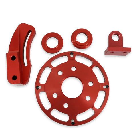 MSD Crank Trigger Wheel Kit - Flying Magnet - SBC - 6.25 in. Small Block Chevy - Use with 6/7/8 Series Ignition - Red