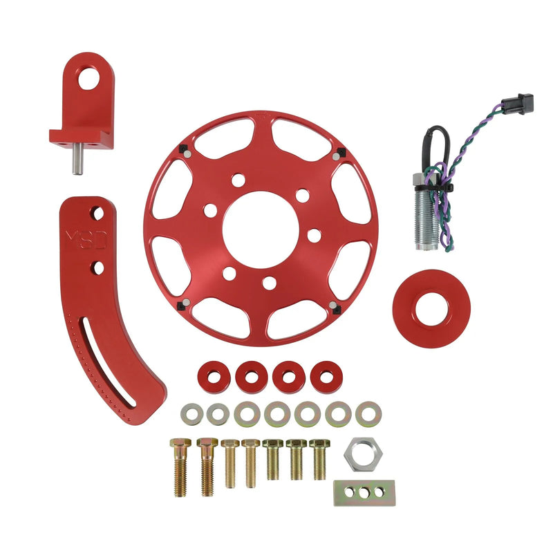 MSD Crank Trigger Wheel Kit - Flying Magnet - SBC - 7 in. Small Block Chevy - Use with 6/7/8 Series Ignition - Red...