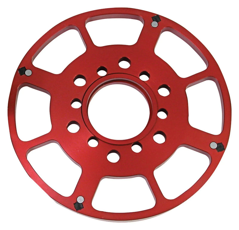 MSD Crank Trigger Wheel - Flying Magnet - SBC - 7 in. Red - Replacement Wheel for Small Block Chevy Crank Trigger K...
