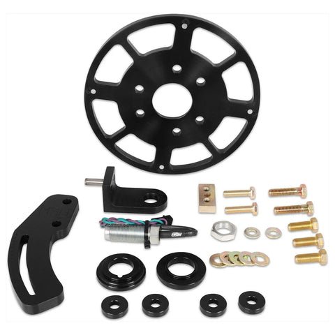 MSD Crank Trigger Wheel Kit - Flying Magnet - SBC - 8 in. Small Block Chevy - Use with 6/7/8 Series Ignition - Blac...