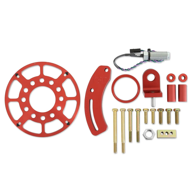 MSD Crank Trigger Wheel Kit - Flying Magnet - SBF - Windsor 289/302/351W - Use with 6/7/8 Series Ignition - Red — f...