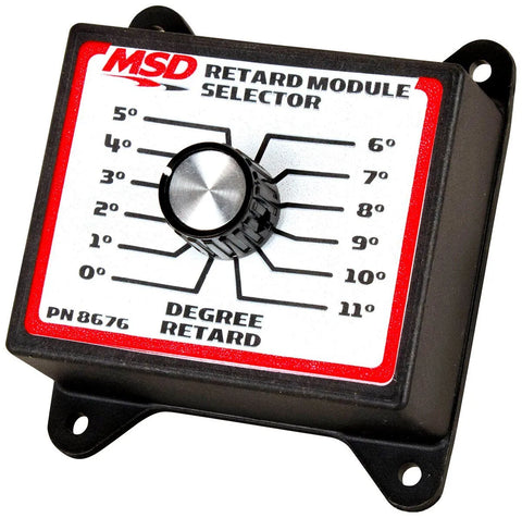 MSD Retard Module Selector, 0°-11° The Selectors plug into the retard module receptacle of any Timing Controls.