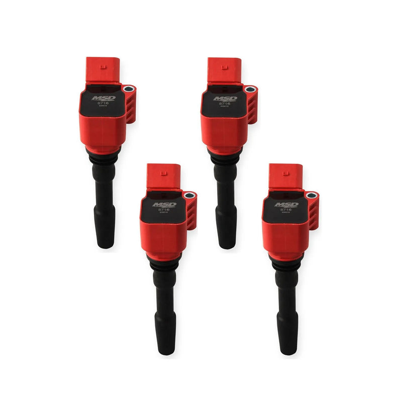 MSD Ignition Coil - Blaster Series - VW / Audi 1.8L/2.0L Engines - Red - 4-Pack VW/Audi 2014-2019 1.8L/2.0L - 4 Cyl...