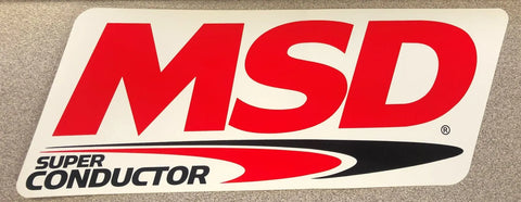 MSD Decal SUPER CONDUCTOR The SUPER CONDUCTOR Logo Decal; Red, Black & White. 9.25" wide x 3.375" high.