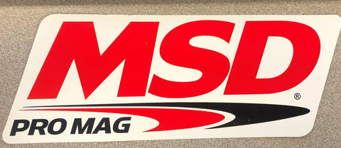 MSD Decal PRO MAG The PRO MAG Logo Decal; Red, Black & White. 9.25" wide x 3.375" high.