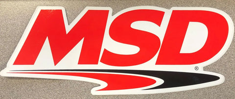 MSD Decal The Logo Decal; Red, Black & White. 9.25" wide x 3.375" high.