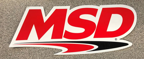 MSD Decal The Logo Decal; Red, Black & White. 5.5" wide x 2" high.