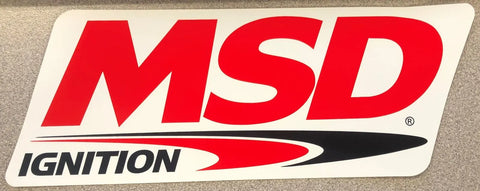MSD Decal The Logo Decal; Red, Black & White. 9.25" wide x 3.375" high.