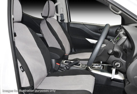 MSA 4x4 Premium Canvas Seat Covers Complete Set Airbag (Triton MN)