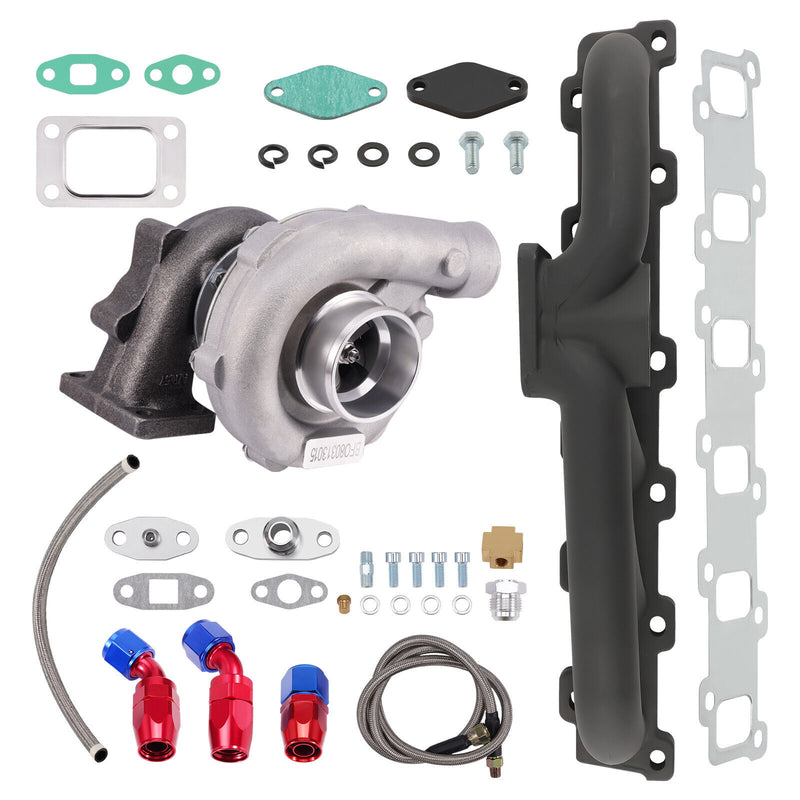 T3T4 T04E Turbo Manifold Kit For Nissan Patrol Safari Y60 Y61 TD42 TB42 Oil Cold