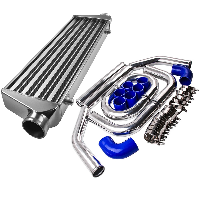 2.5" Universal Pipe Kit & Front Mount Intercooler 27x7x2.5 Core Tube & Fin New