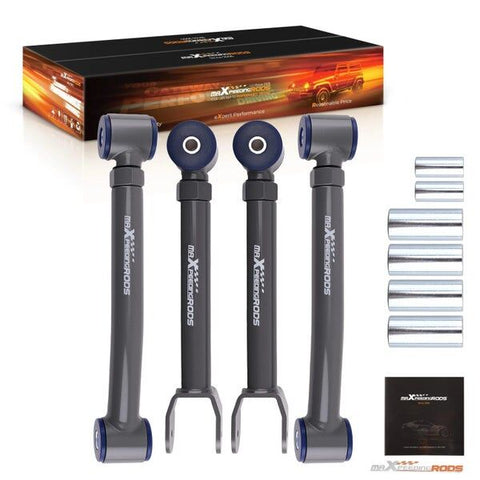 4PCS FRONT UPPER LOWER ADJUSTABLE CONTROL ARMS FOR JEEP WRANGLER TJ CHEROKEE XJ
