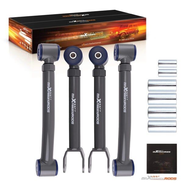 4PCS FRONT UPPER LOWER ADJUSTABLE CONTROL ARMS FOR JEEP WRANGLER TJ CHEROKEE XJ