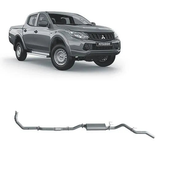 RedBack Exhausts RXD DPF Back Exhaust System (Triton MQ/MR 15+) — fits Mitsubishi Triton