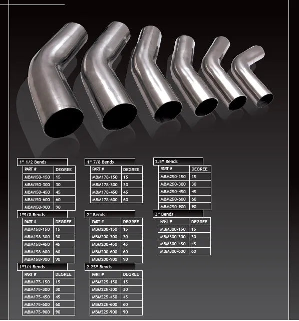XForce MX225-30 2.25"/30 Degree Mandrel Bend