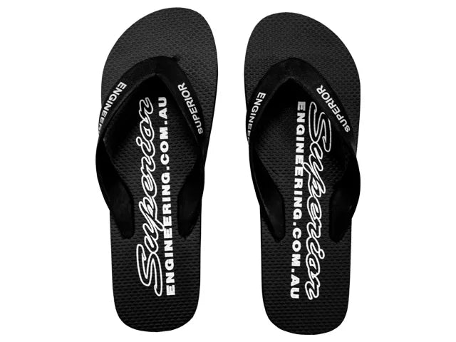 Superior Engineering Superior Mens Double Plugger Thongs - Black (Pair)