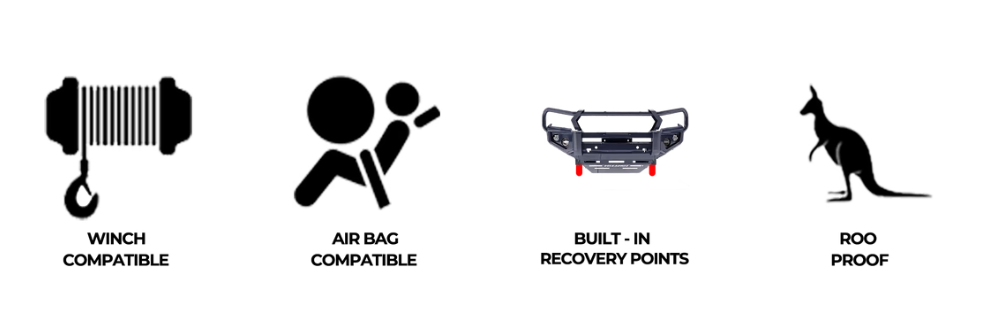 Rockarmor Gt Hoop Steel Bullbar - Toyota Hilux N70 2005-2011