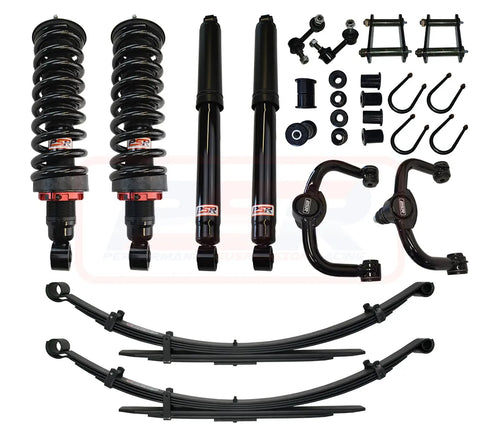 Performance Suspension Racing Leaf Rear TTG 4" Lift Kit Std Duty Front and Heavy Duty Rear (Navara NP300) — fits Ni...