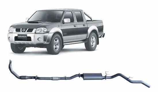 RedBack Exhausts RXD Turbo Back Exhaust System - Catted w/Large Muffler (Navara D22 2.5L 01-14) — fits Nissan Navara