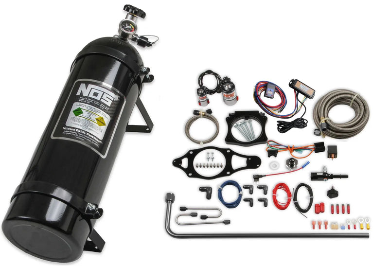 NOS Plate Wet Nitrous System - GM 2016-2021 Chevrolet Camaro SS Nitrous System - Black Components w/ 15 lb Black Bottle