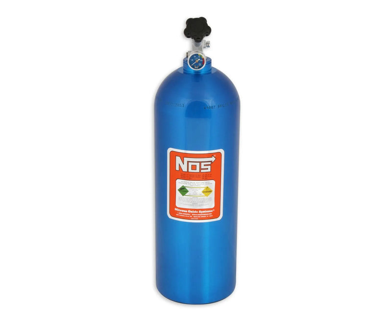NOS Nitrous Bottle 20 lb Nitrous Bottle w/ Blue Finish & Super Hi Flo Valve