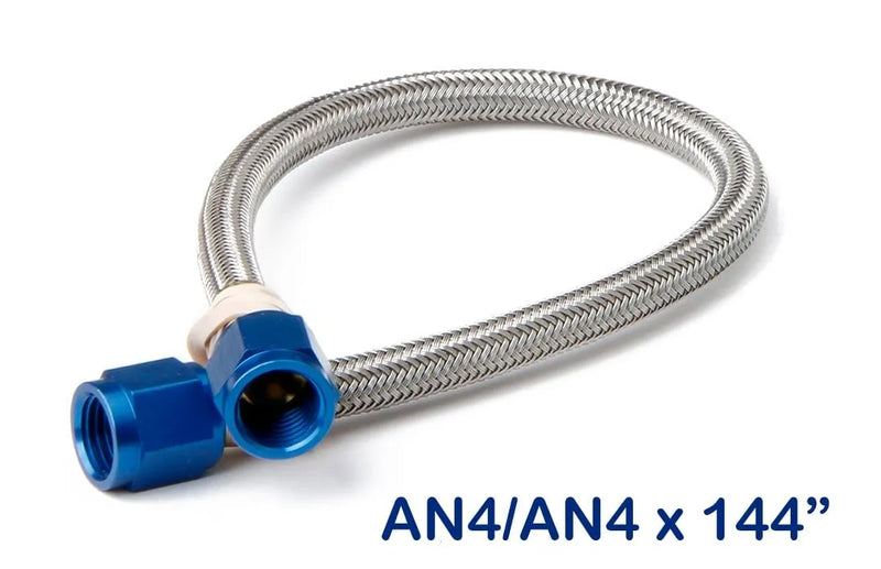 NOS 15290NOS Stainless Steel Braided Hose -4AN 12-foot