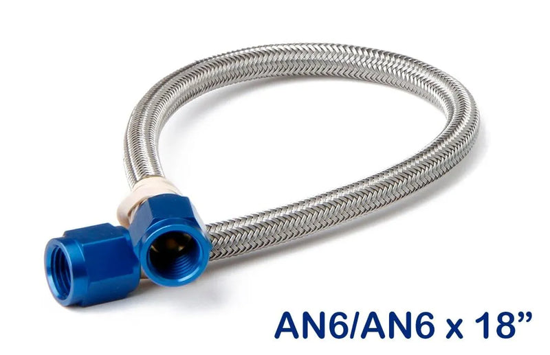 NOS 15405NOS Stainless Steel Braided Hose -6AN 18" Blue