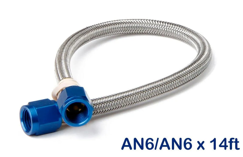 NOS 15475NOS Stainless Steel Braided Hose -6AN 14-foot