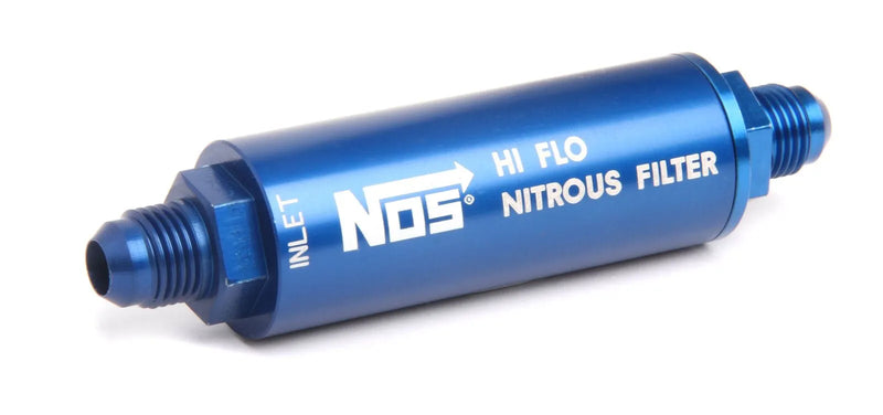 NOS Nitrous Filter High Pressure Nitrous Filter, High Pressure, -6AN x -6AN In-Line Billet Aluminum 140 micron