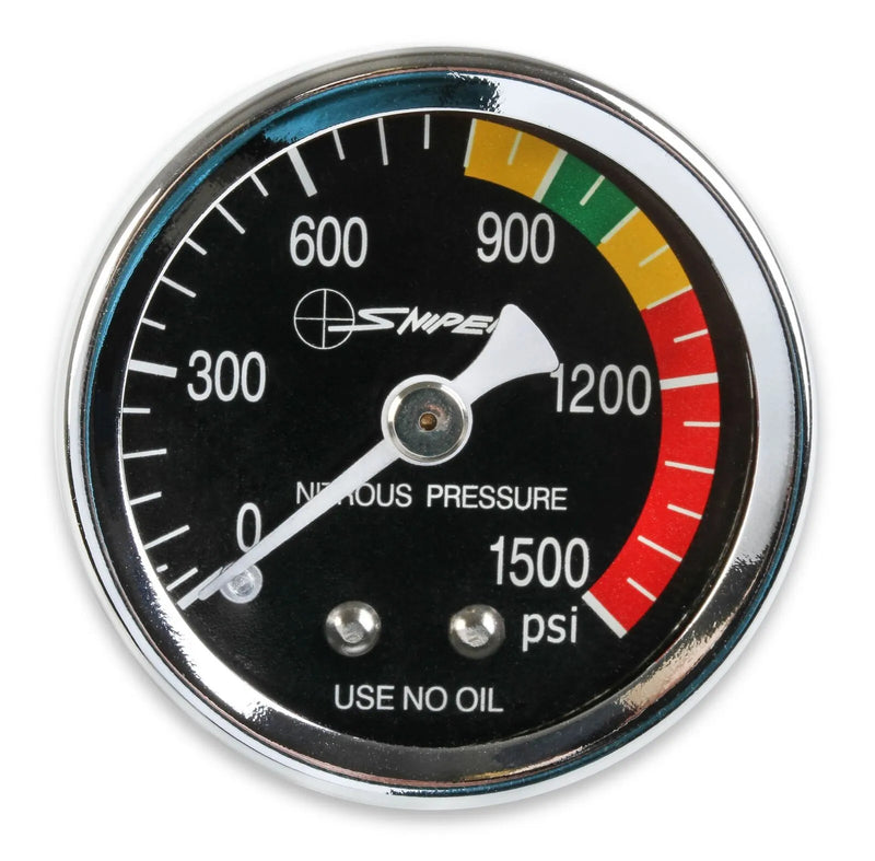 NOS Sniper Nitrous Gauge Sniper Nitrous Gauge, Black, 1-1/2"