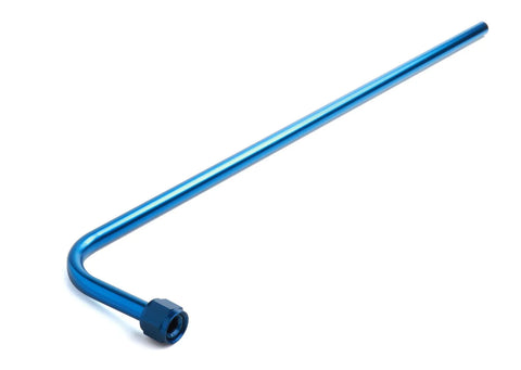 NOS 90 Degree Nitrous Bottle Blowdown Tube - Blue Racer Safety Blue Aluminum 90 Degree Blowdown Tube