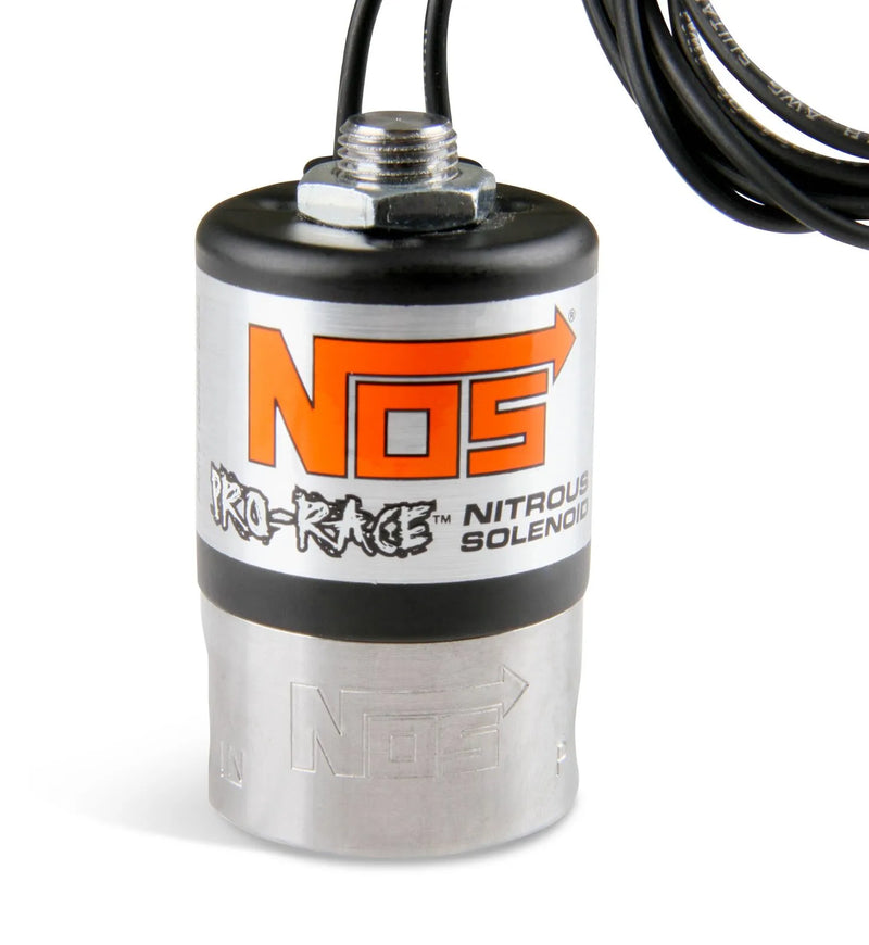 NOS Nitrous Solenoid - Black Pro-Race Nitrous Solenoid w/ Bottom Exit