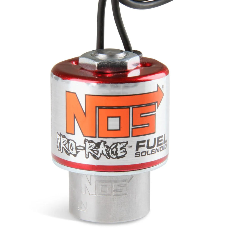NOS Fuel Solenoid - Red Pro Race Fuel Solenoid w/ Bottom Exit