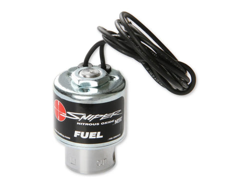 NOS Sniper Fuel Solenoid Sniper Fuel Solenoid with a large body and increased power capacity