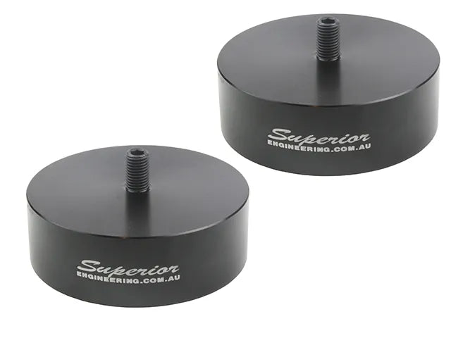 Superior Engineering Billet Series 6061-T6 Alloy Bump Stop Extensions — Nissan Patrol GQ/GU Front 30mm