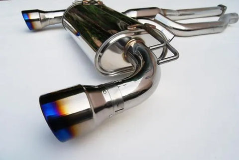 Invidia Q300 O2 Back Exhaust w/Ti Straight Cut Tips (Evo X CZ4A) — fits Mitsubishi Evo