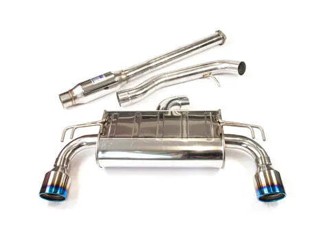 Invidia Q300 O2 Back Exhaust w/Ti Straight Cut Tips (Evo X CZ4A) — fits Mitsubishi Evo